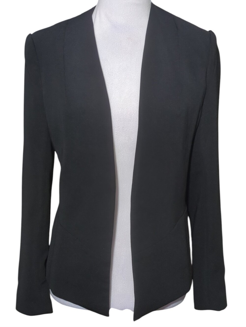 Evenuel Blazer Tailored Black Open-Front Blazer Jacket Size s